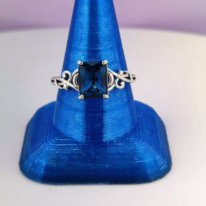 Blue Square Ring Size 9 - Fragrant Jewels